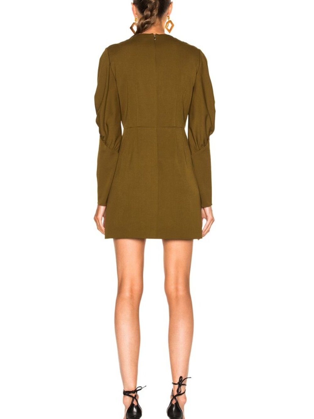 TIBI Florence Puffed Sleeve Twill Dress *BRAND NEW WITH TAGS* - Picture 2 of 7